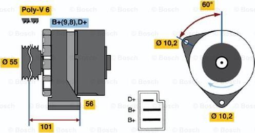 BOSCH 0 986 033 730 - Alternator furqanavto.az