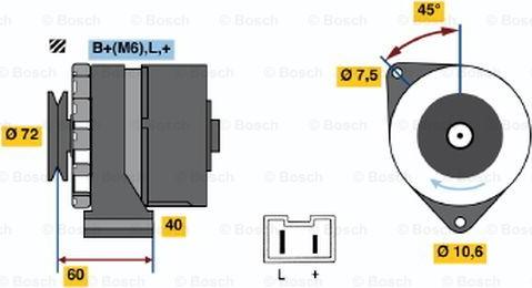 BOSCH 0 986 032 061 - Alternator furqanavto.az