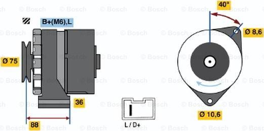 BOSCH 0 986 032 301 - Alternator furqanavto.az