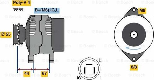 BOSCH 0 986 037 561 - Alternator furqanavto.az