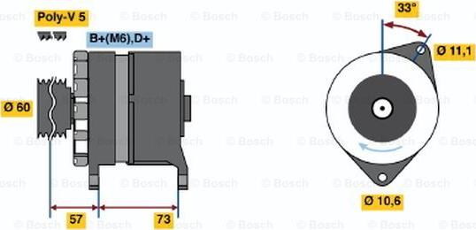 BOSCH 0 986 037 130 - Alternator furqanavto.az