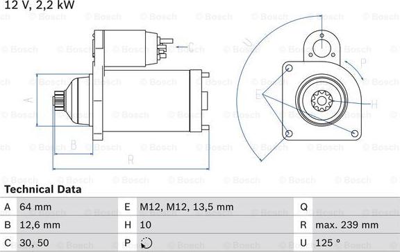 BOSCH 0 986 029 040 - Başlanğıc furqanavto.az