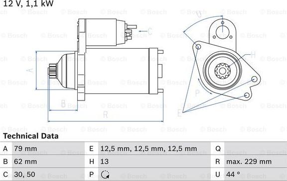 BOSCH 0 986 029 110 - Başlanğıc furqanavto.az