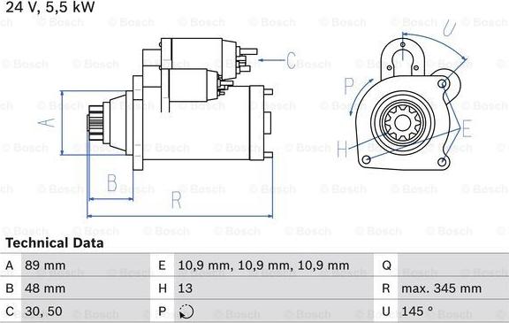 BOSCH 0 986 024 670 - Başlanğıc furqanavto.az