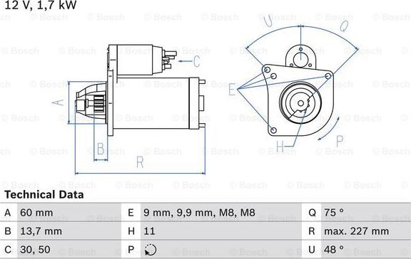 BOSCH 0 986 024 060 - Başlanğıc furqanavto.az