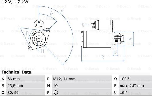 BOSCH 0 986 024 030 - Başlanğıc furqanavto.az