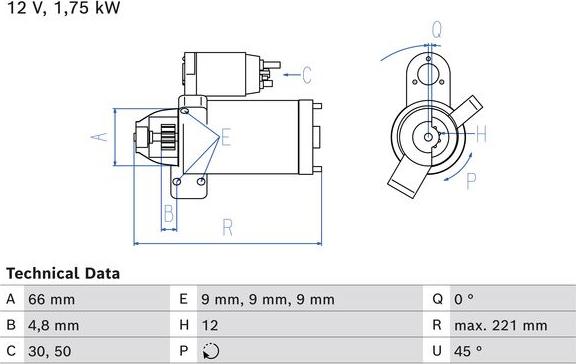 BOSCH 0 986 025 510 - Başlanğıc furqanavto.az