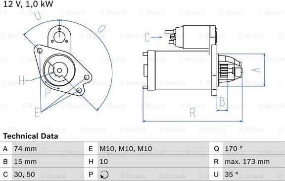 BOSCH 0 986 025 290 - Başlanğıc furqanavto.az