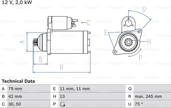 BOSCH 0 986 026 160 - Başlanğıc furqanavto.az