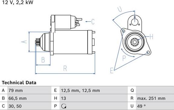 BOSCH 0 986 026 340 - Başlanğıc furqanavto.az