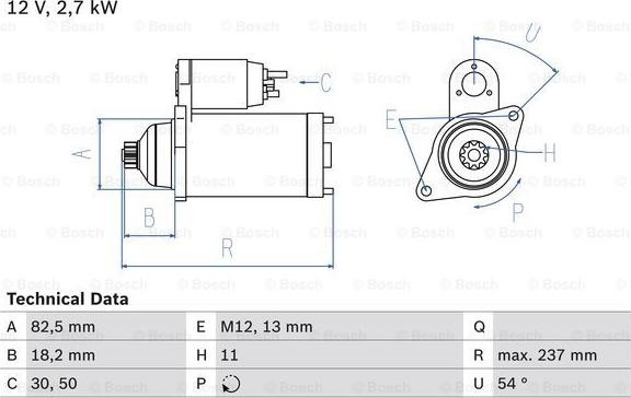 BOSCH 0 986 020 591 - Başlanğıc furqanavto.az