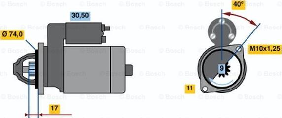 BOSCH 0 986 020 541 - Başlanğıc furqanavto.az