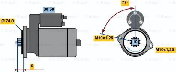 BOSCH 0 986 020 841 - Başlanğıc furqanavto.az