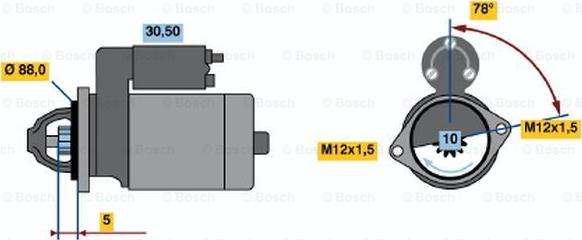 BOSCH 0 986 020 521 - Başlanğıc furqanavto.az