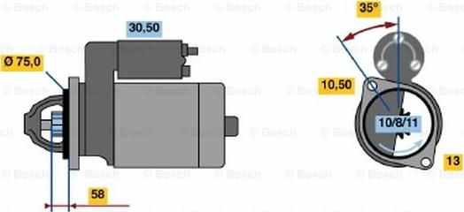 BOSCH 0 986 020 691 - Başlanğıc furqanavto.az