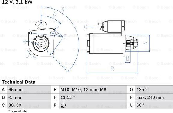 BOSCH 0 986 020 131 - Başlanğıc furqanavto.az