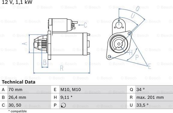 BOSCH 0 986 020 350 - Başlanğıc furqanavto.az