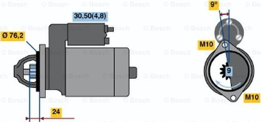 BOSCH 0 986 021 510 - Başlanğıc furqanavto.az