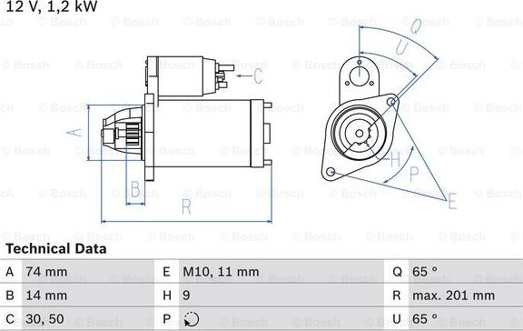 BOSCH 0 986 021 530 - Başlanğıc furqanavto.az