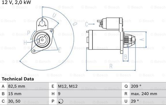 BOSCH 0 986 021 610 - Başlanğıc furqanavto.az