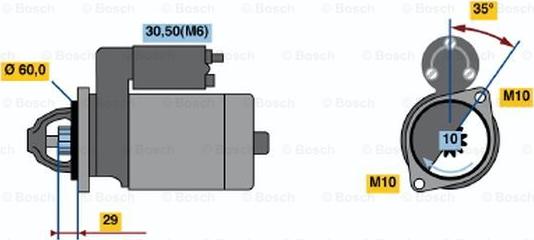 BOSCH 0 986 021 300 - Başlanğıc furqanavto.az