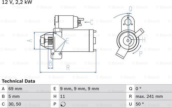 BOSCH 0 986 023 960 - Başlanğıc furqanavto.az