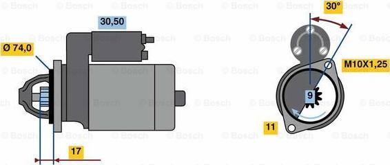 BOSCH 0 986 023 910 - Başlanğıc furqanavto.az