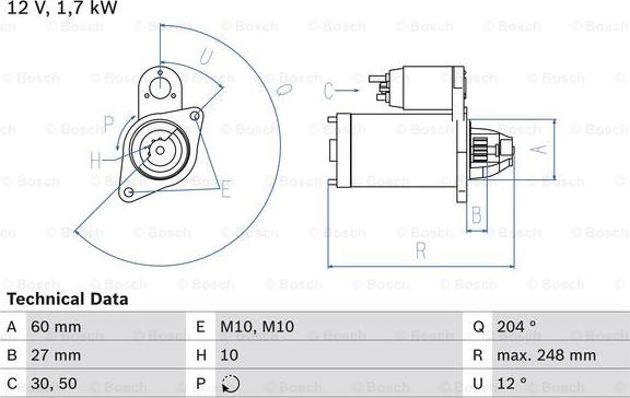 BOSCH 0 986 023 100 - Başlanğıc furqanavto.az