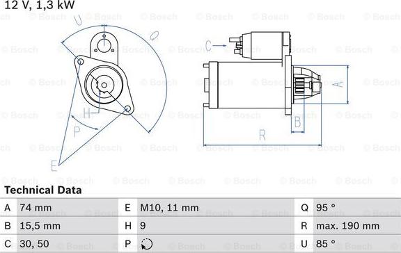 BOSCH 0 986 023 260 - Başlanğıc furqanavto.az