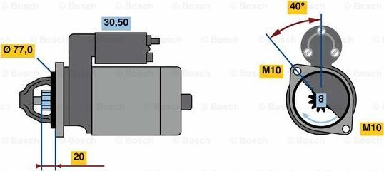 BOSCH 0 986 023 750 - Başlanğıc furqanavto.az