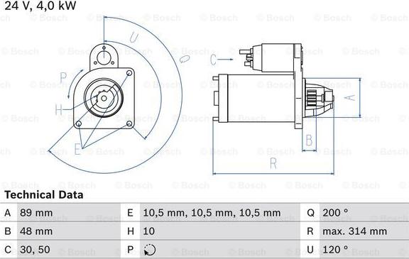 BOSCH 0 986 022 400 - Başlanğıc furqanavto.az