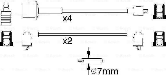 BOSCH 0 986 356 954 - Alovlanma kabeli dəsti furqanavto.az