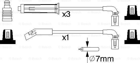 BOSCH 0 986 356 980 - Alovlanma kabeli dəsti furqanavto.az