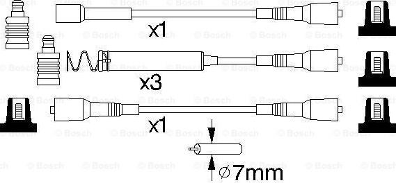 BOSCH 0 986 356 850 - Alovlanma kabeli dəsti furqanavto.az