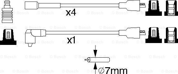 BOSCH 0 986 356 864 - Alovlanma kabeli dəsti furqanavto.az