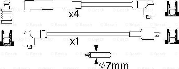 BOSCH 0 986 356 812 - Alovlanma kabeli dəsti furqanavto.az