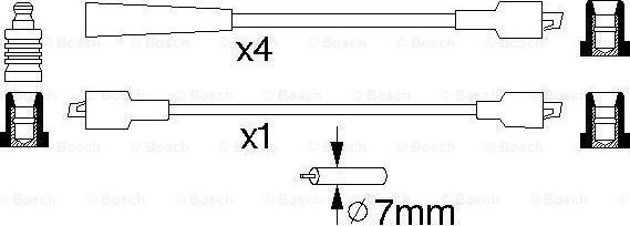 BOSCH 0 986 356 741 - Alovlanma kabeli dəsti furqanavto.az