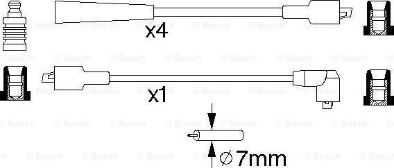 BOSCH 0 986 356 761 - Alovlanma kabeli dəsti furqanavto.az