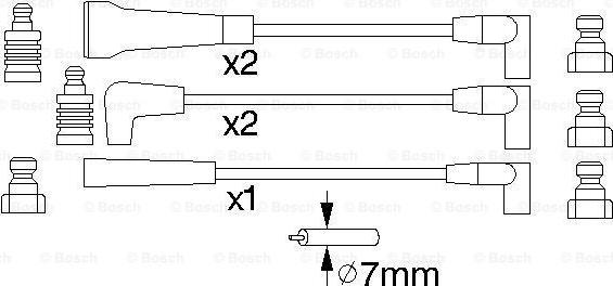 BOSCH 0 986 356 780 - Alovlanma kabeli dəsti furqanavto.az