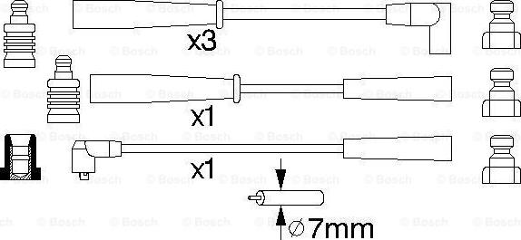 BOSCH 0 986 356 781 - Alovlanma kabeli dəsti furqanavto.az