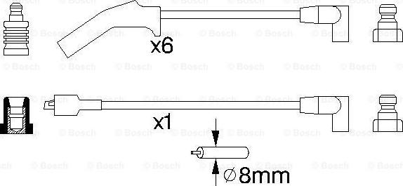 BOSCH 0 986 356 783 - Alovlanma kabeli dəsti furqanavto.az