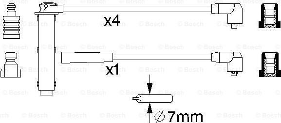 BOSCH 0 986 356 731 - Alovlanma kabeli dəsti furqanavto.az