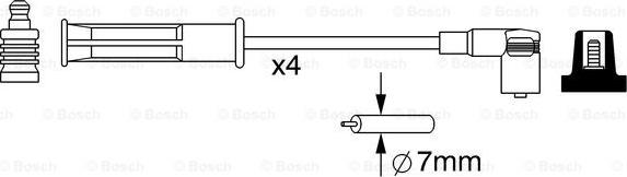 BOSCH 0 986 357 048 - Alovlanma kabeli dəsti furqanavto.az