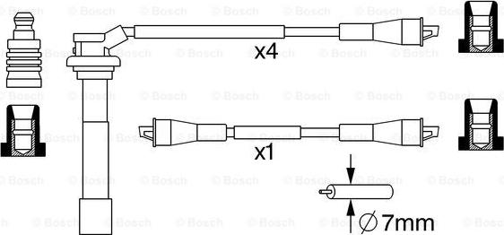 BOSCH 0 986 357 053 - Alovlanma kabeli dəsti furqanavto.az