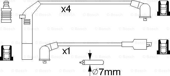 BOSCH 0 986 357 142 - Alovlanma kabeli dəsti furqanavto.az