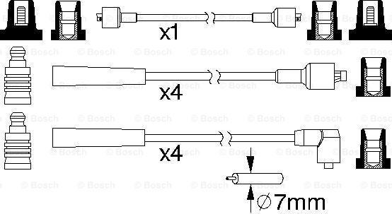 BOSCH 0 986 357 103 - Alovlanma kabeli dəsti furqanavto.az