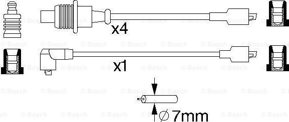 BOSCH 0 986 357 128 - Alovlanma kabeli dəsti furqanavto.az