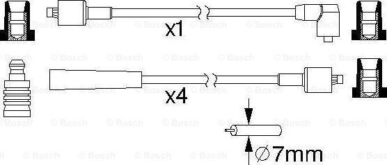 BOSCH 0 986 357 172 - Alovlanma kabeli dəsti furqanavto.az