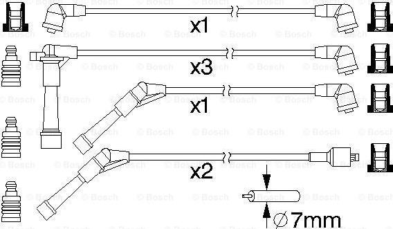 BOSCH 0 986 357 177 - Alovlanma kabeli dəsti furqanavto.az