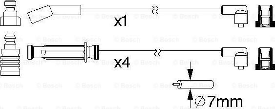 BOSCH 0 986 357 212 - Alovlanma kabeli dəsti furqanavto.az